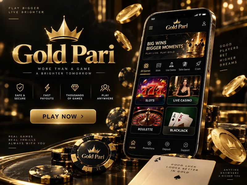 GoldPari casino building entrance for mobile users